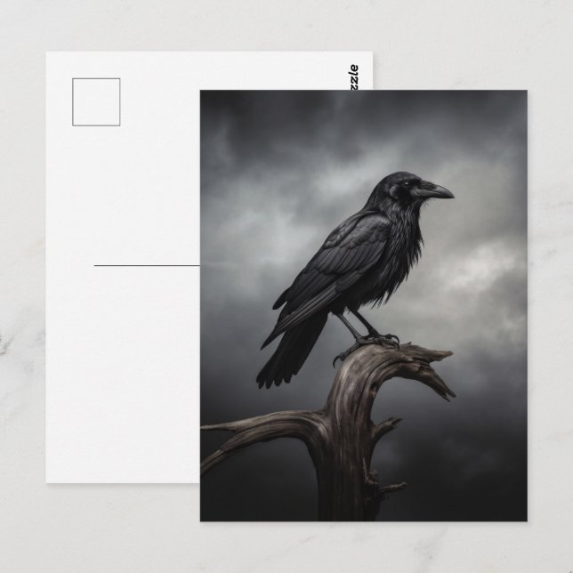 Cartão Postal Halloween Crow (Frente/Verso)