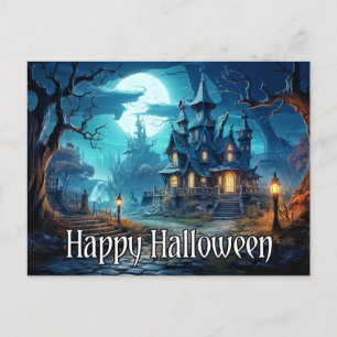 Cartão Postal Halloween da Casa Assombrada