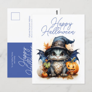 Cartão Postal Halloween do Dragão Bebê Cura-d'Água das Crianças
