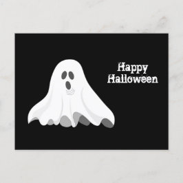 Cartão Postal Halloween do Gráfico de Ghost White Gritando