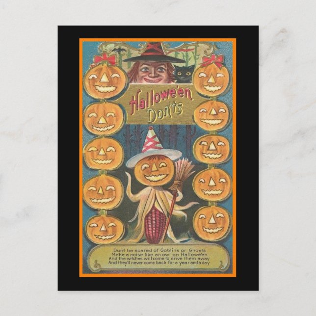 Cartão Postal Halloween Donts (Frente)