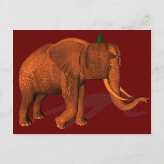 Cartão Postal Halloween Elephant (Frente)