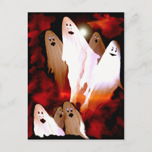 Cartão Postal Halloween Ghosts