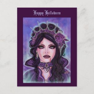 Cartão Postal Halloween Gótico vitoriano vampiro por Renee Lavoi
