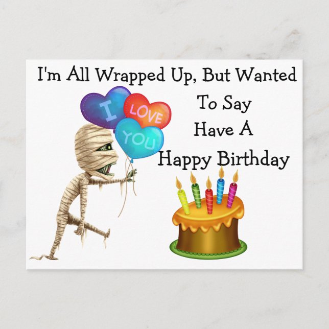 Cartão Postal Halloween Happy Birday (Frente)