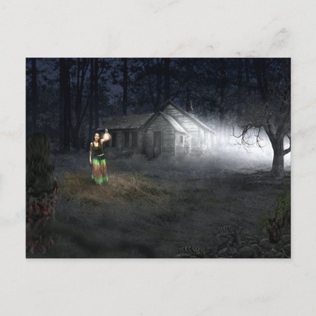 Cartão Postal Halloween Horror House (Frente)