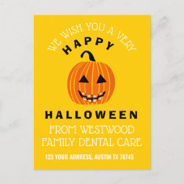 Cartão Postal Halloween Jack O Lanterna com aparelho - Amarelo