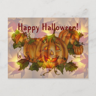 Cartão Postal HALLOWEEN JACK & PUMPKIN PATCH by SHARON SHARPE