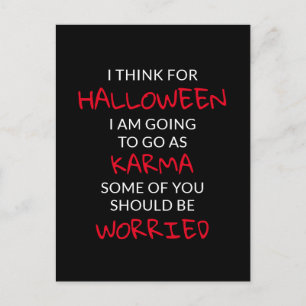 Cartão Postal Halloween Karma Say