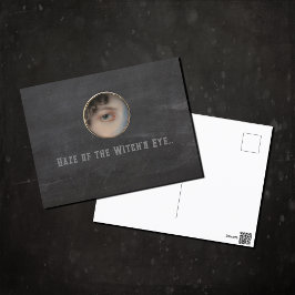 Cartão Postal Halloween Macabre Creepy Witch Eye