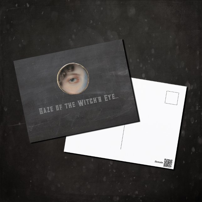 Cartão Postal Halloween Macabre Creepy Witch Eye (Criador carregado)