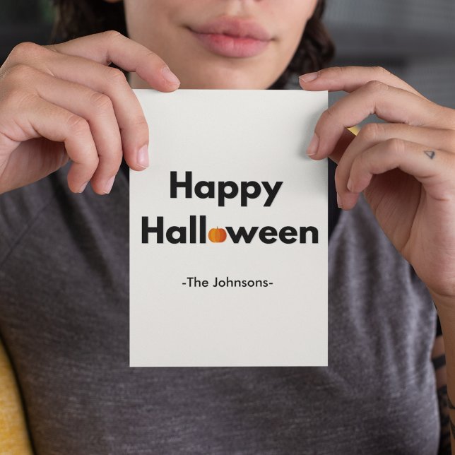 Cartão Postal Halloween Moderno Minimalista - Personalizado (Criador carregado)