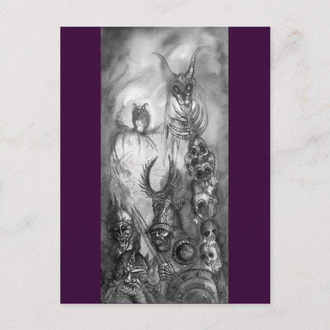 Cartão Postal HALLOWEEN MONSTERS / ORK WAR Fantasy (Frente)