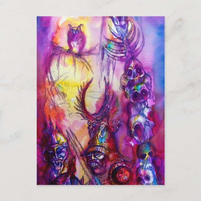 Cartão Postal HALLOWEEN MONSTERS / ORK WAR Fantasy (Frente)