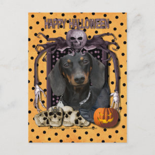 Cartão Postal Halloween Nightmare - Dachshund - Winston