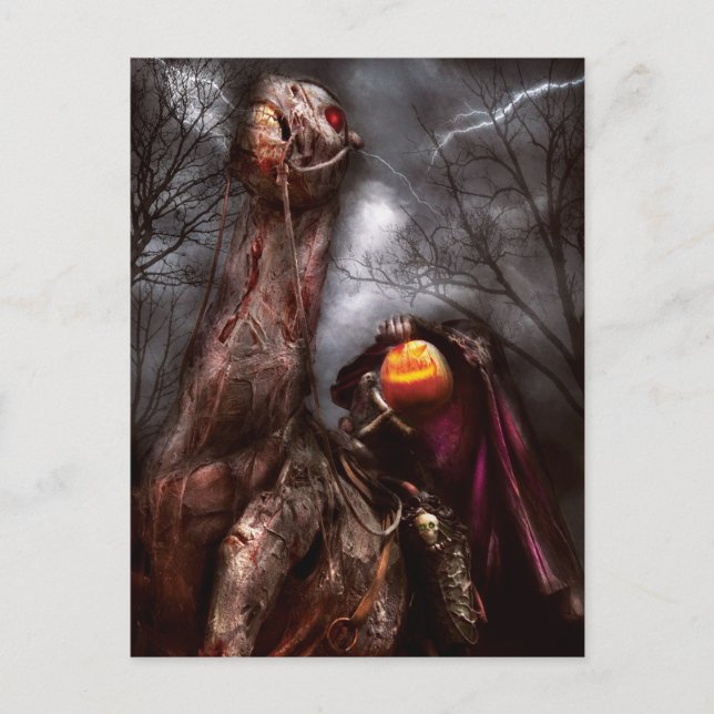 Cartão Postal Halloween - O Cavaleiro Sem Cabeça (Frente)