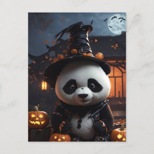 Cartão Postal Halloween panda