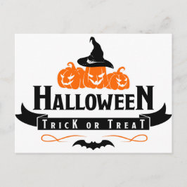 Cartão Postal Halloween Pumkins Postard