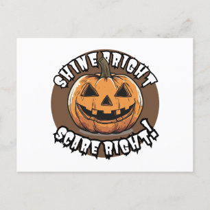Cartão Postal Halloween Pumpkin