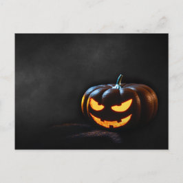 Cartão Postal Halloween Pumpkin Jack-O-Lantern Spooky