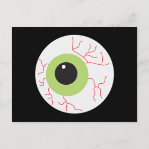 Cartão Postal Halloween Scary Eyeball