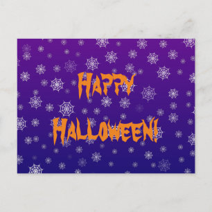 Cartão Postal Halloween Spider Web