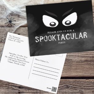 Cartão Postal Halloween Spooktacular Spookey Assustador Brincade