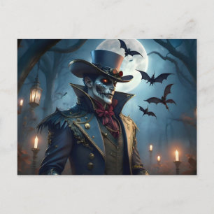 Cartão Postal Halloween Steampunk Southern Gothic Zumbi