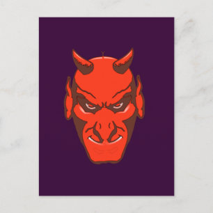 Cartão Postal Halloween Teufelskopf devora cabeça