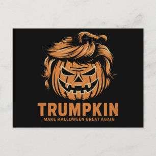 Cartão Postal Halloween Trumpkin Faz Excelente de Halloween nova