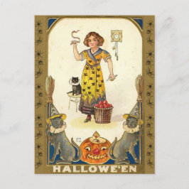 Cartão Postal Halloween Vintage Cobra Priestess