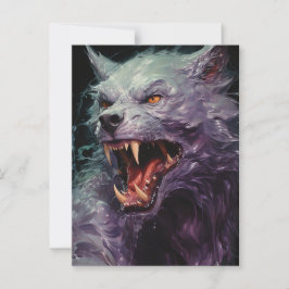 Cartão Postal Halloween Werewolf