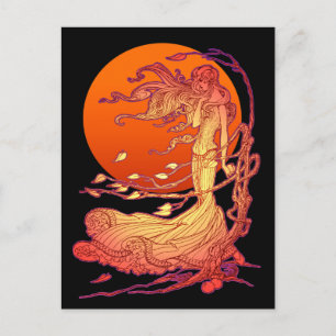 Cartão Postal Halloween Wind