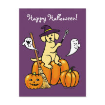 Halloween Yellow Labrador Cartoon 2