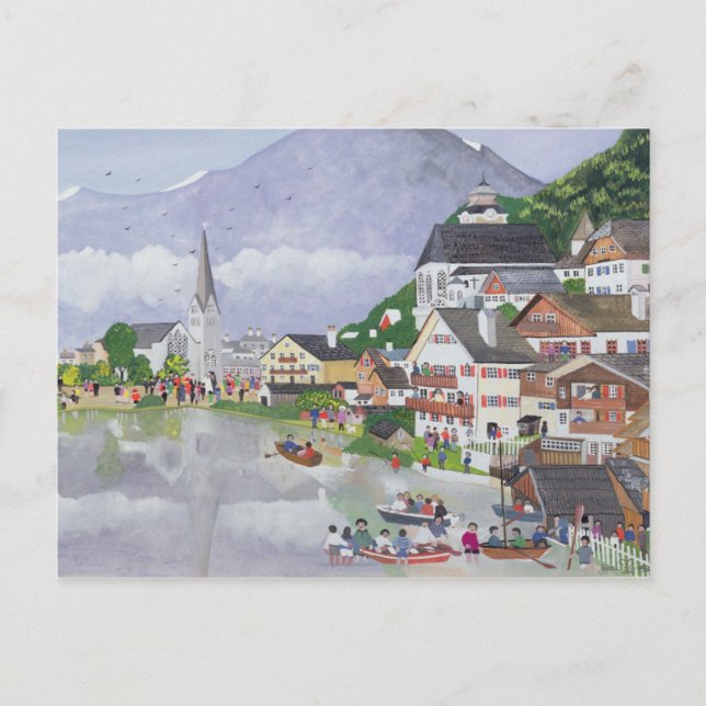 Cartão Postal Hallstadt Áustria 1995 (Frente)