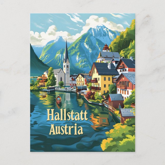 Cartão Postal Hallstatt Áustria (Frente)