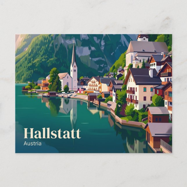 Cartão Postal Hallstatt Áustria (Frente)