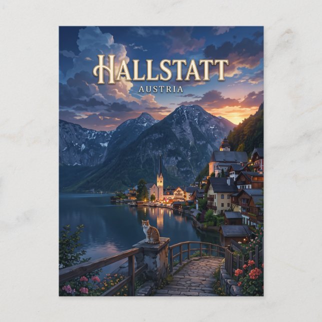 Cartão Postal Hallstatt Áustria (Frente)