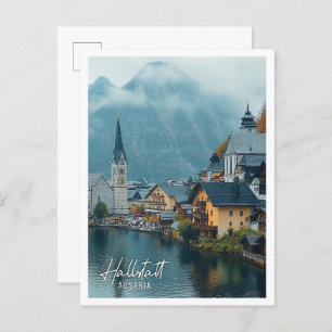 Cartão Postal Hallstatt Áustria Belo Lugar Turístico