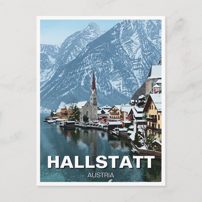Cartão Postal Hallstatt Austria Viagem (Frente)