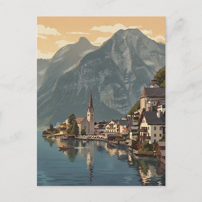 Cartão Postal Hallstatt Austria Viagem (Frente)