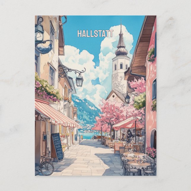 Cartão Postal Hallstatt Austria Viagem (Frente)