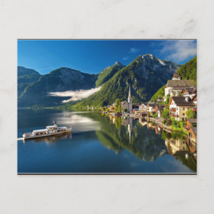 Cartão Postal Hallstatt, fotografia cênica da Áustria