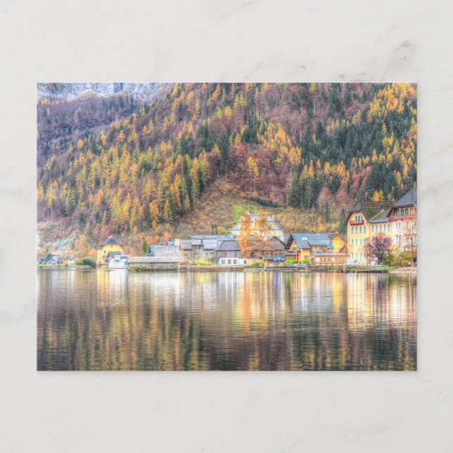 Cartão Postal Hallstatt Village Áustria (Frente)