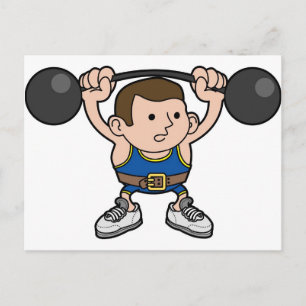 Cartão Postal Halterofilista masculino