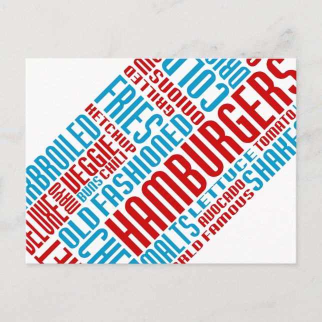 Cartão Postal hamburger chitChat (Frente)