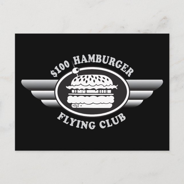 Cartão Postal Hambúrger de 100 Dólares - Clube Voador (Frente)