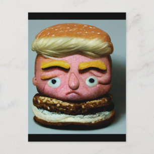 Cartão Postal Hamburger Donald Trump