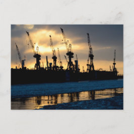 Cartão Postal Hamburger Hafen Sonnenuntergang - Hamburgo