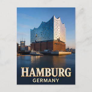 Cartão Postal ✈️ Hamburgo Alemanha Presente de Viagem ⚓